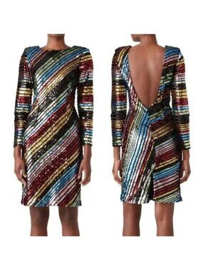 Alcoolique Sequined Payton Dress Size 38 US 2 Italy Women's Formal Special Event